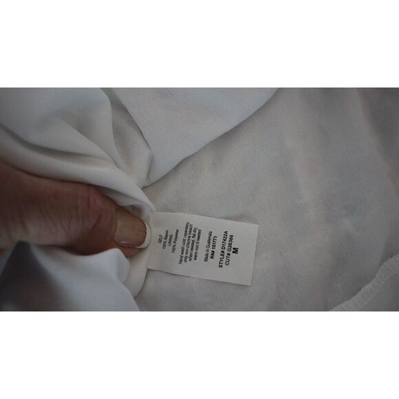 Kaileigh Women's Sz M White Floral Print Surplice Neckline Sleeveless Dress - Picture 10 of 13